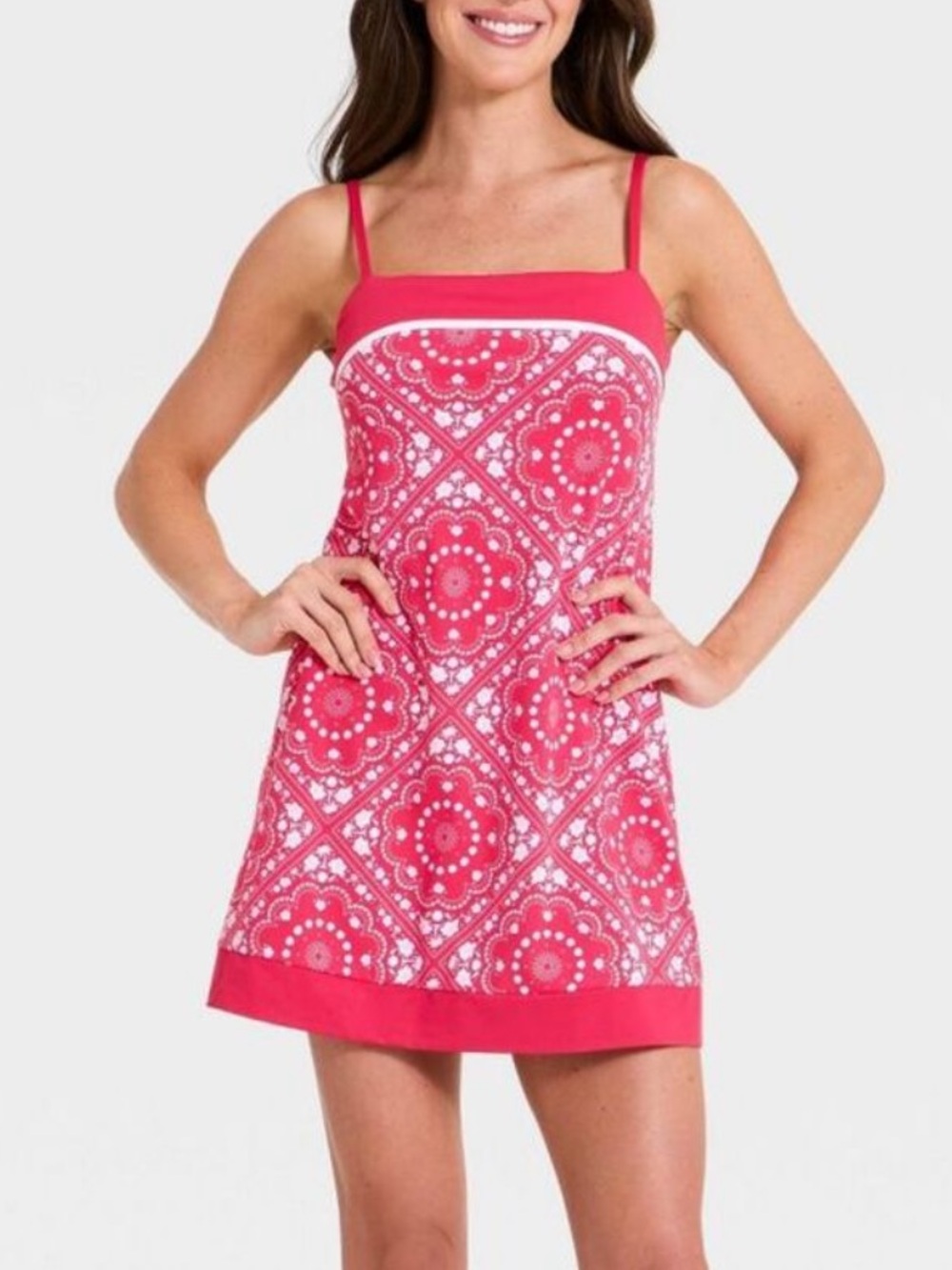 Women's Everyday Soft Active Court Dress - All In Motion Red Bandana Print M